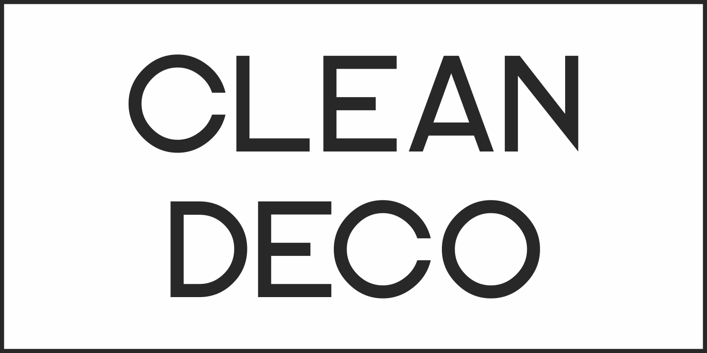 Пример шрифта Clean Deco JNL #5
